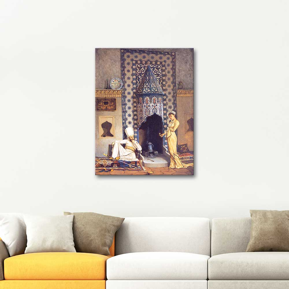 Osman Hamdi Bey Kahve Ocağı Kanvas Tablo