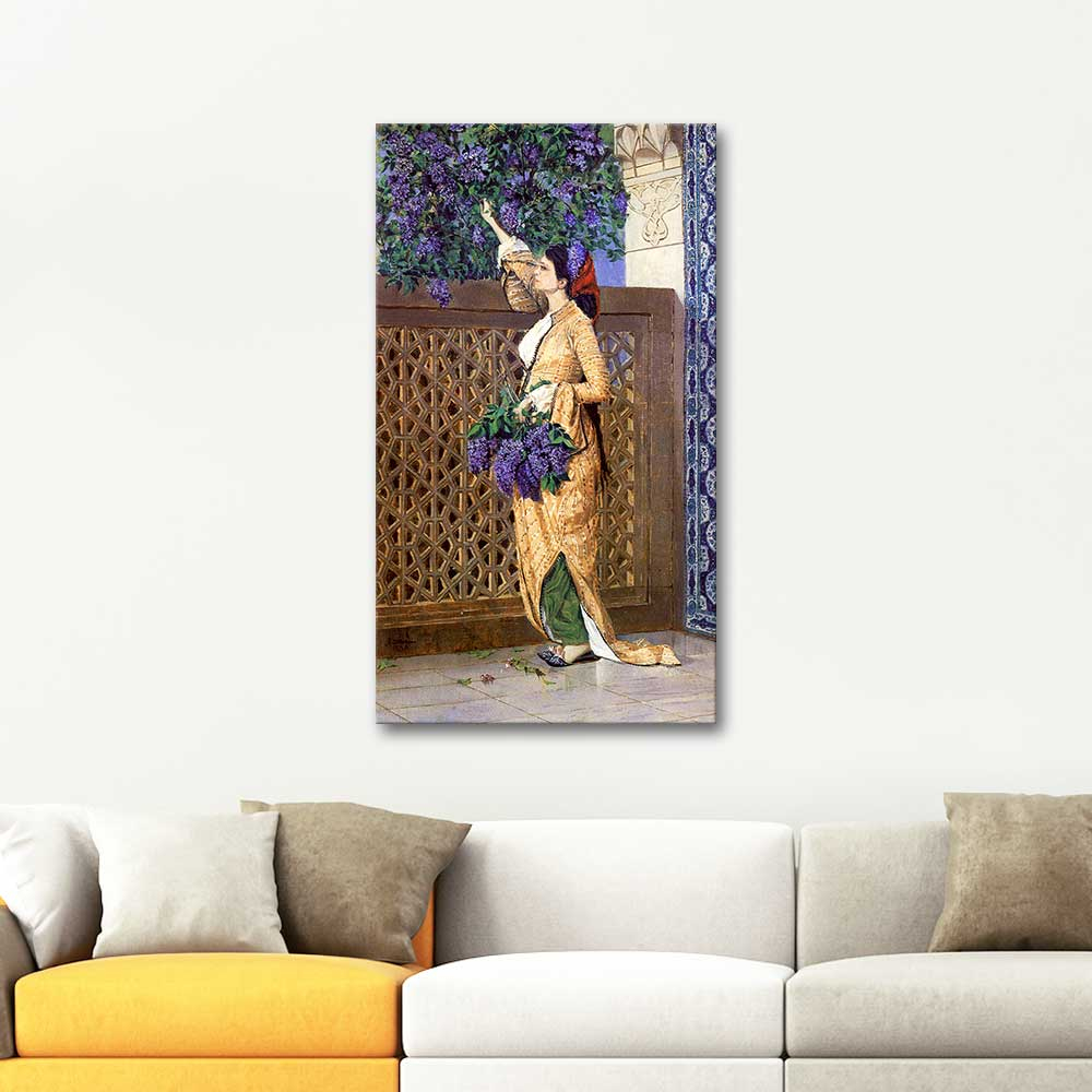 Osman Hamdi Bey Leylak Toplayan Kız Kanvas Tablo