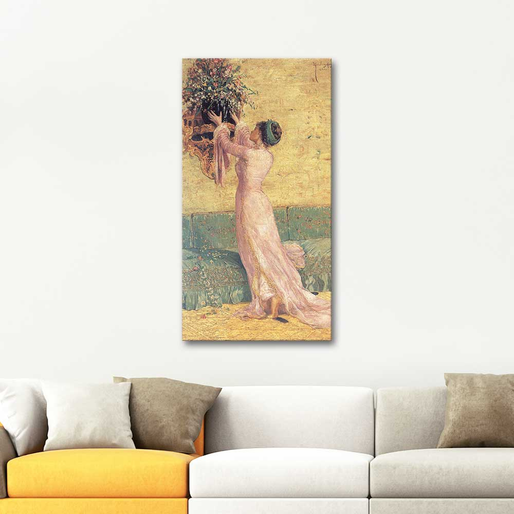 Osman Hamdi The Girl Who Planted the Vase Art Print