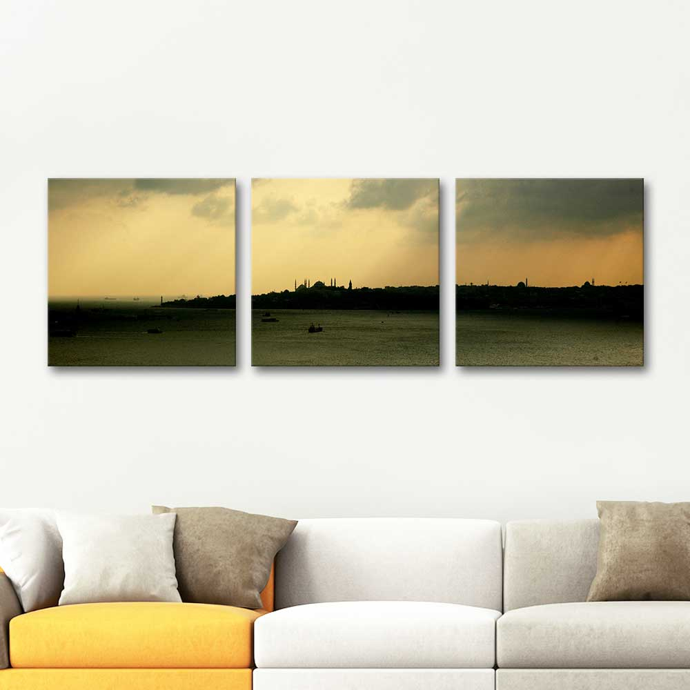 Osman Karamehmetoglu Evening in Istanbul Canvas Set Art Print