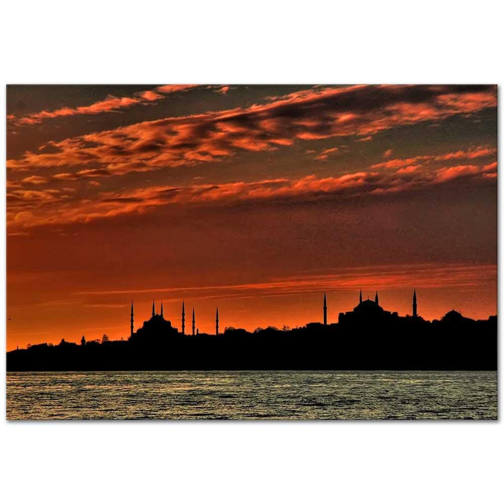 Osman Karamehmetoğlu Gün Batımında Kanvas Tablo