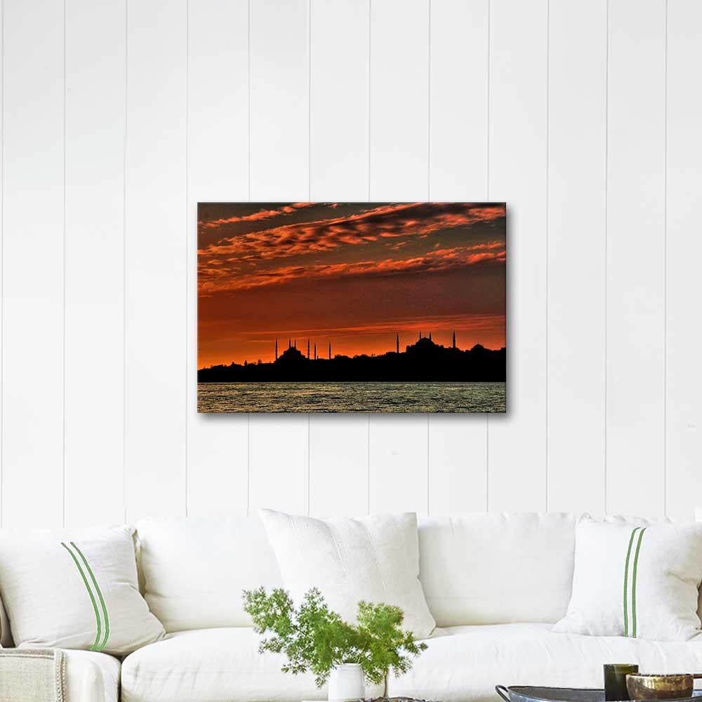 Osman Karamehmetoğlu Gün Batımında Kanvas Tablo