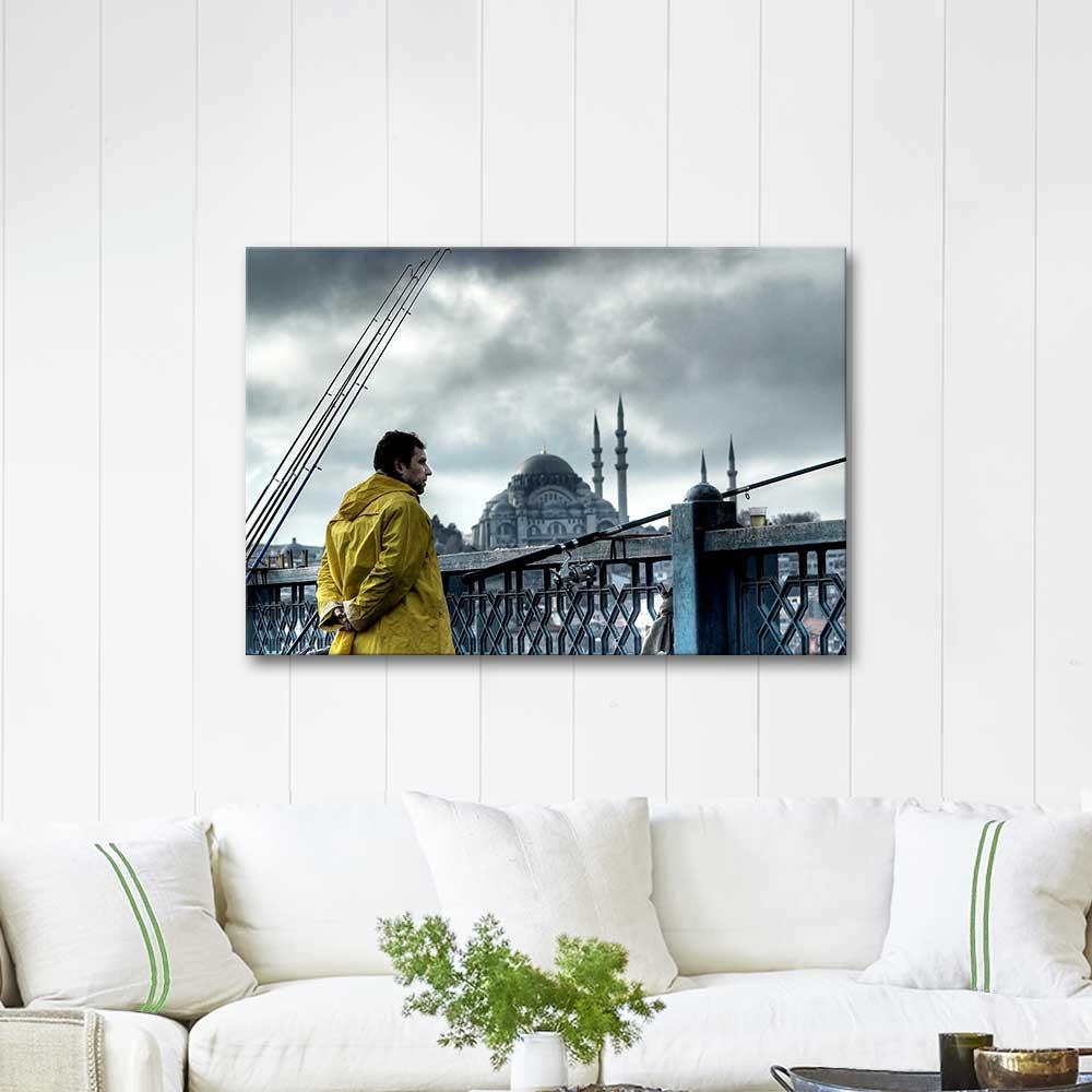 Osman Karamehmetoglu Fisherman at the Bridge Art Print