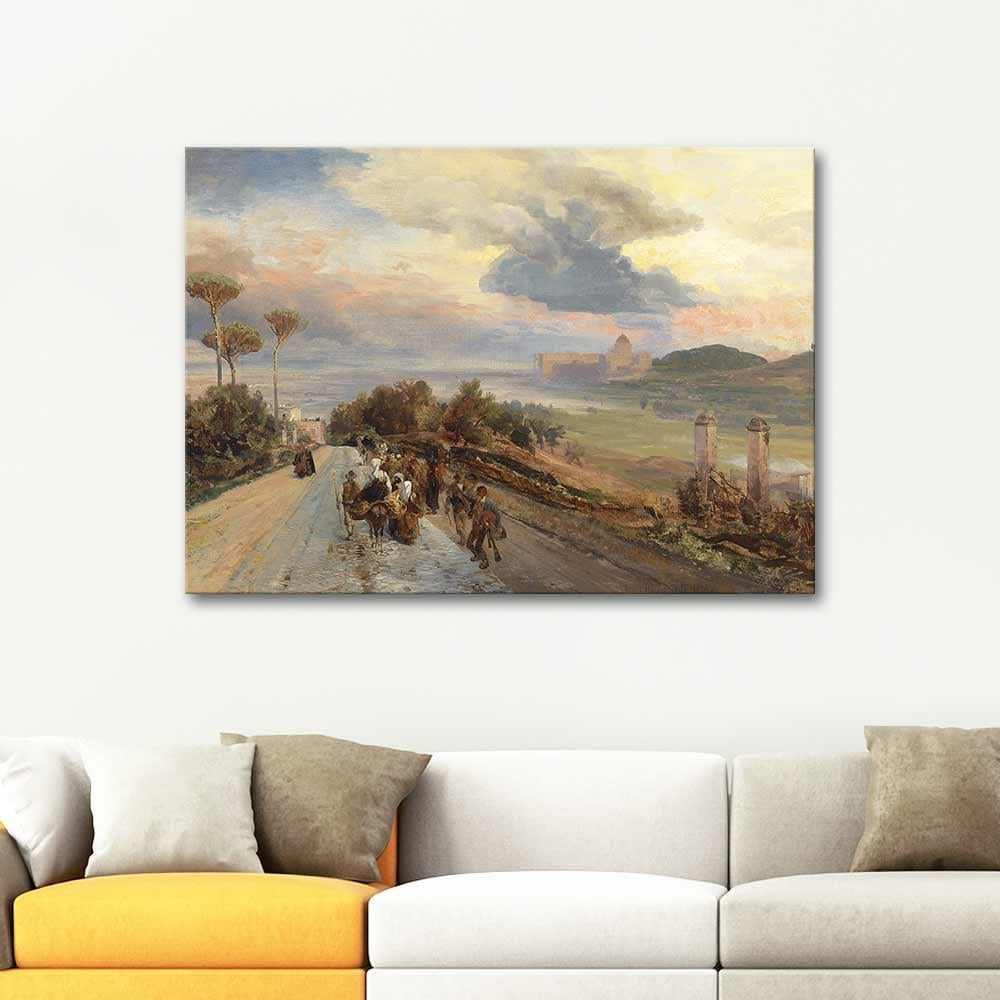Oswald Achenbach Via Cassia at Rom Art Print