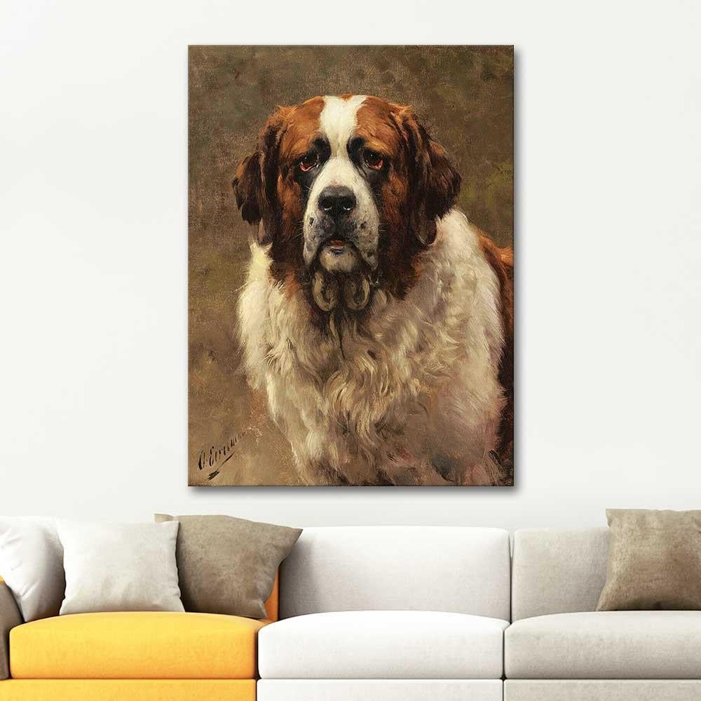 Otto Eerelman Head of a Saint Bernard Dog Art Print