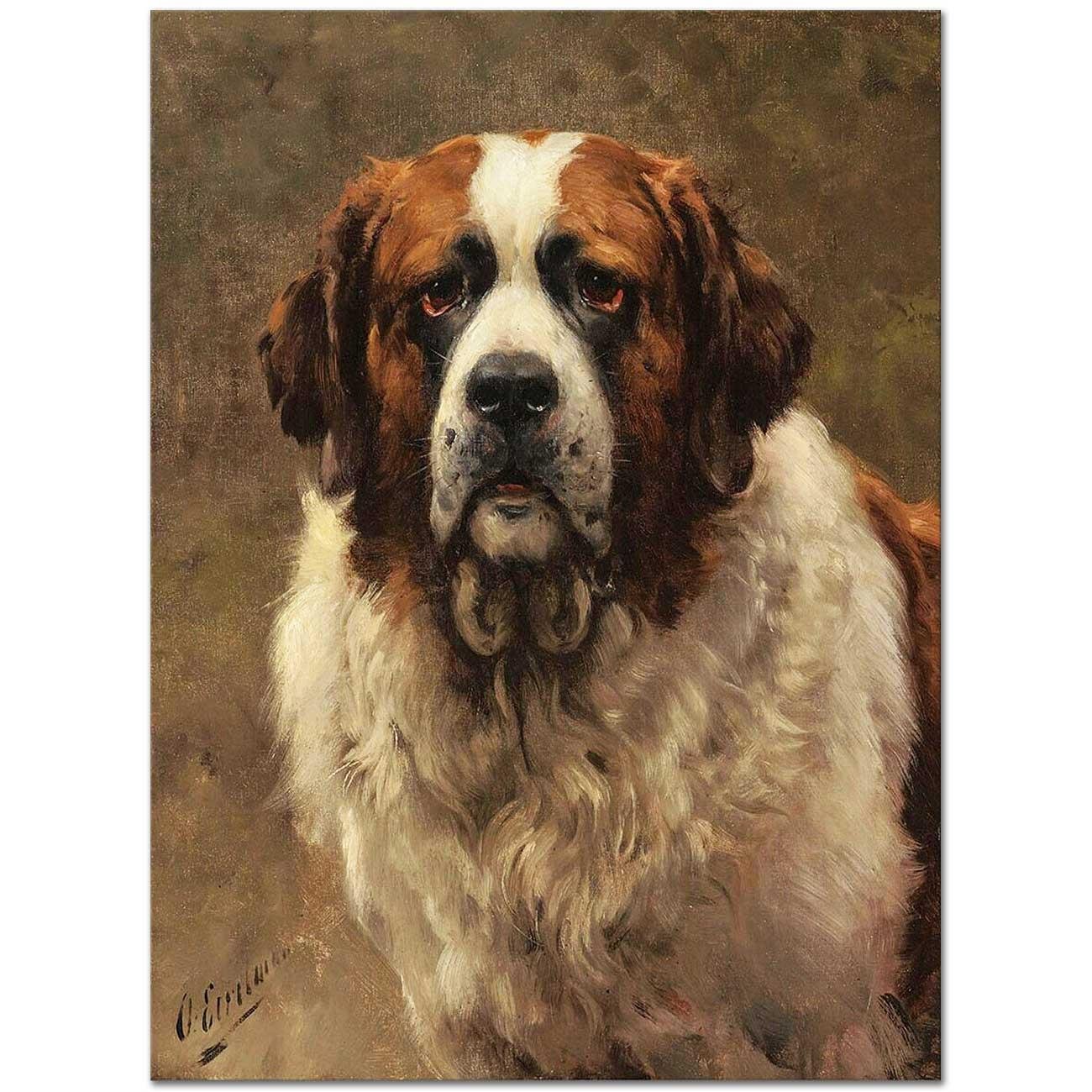 Head of a Saint Bernard Dog by Otto Eerelman