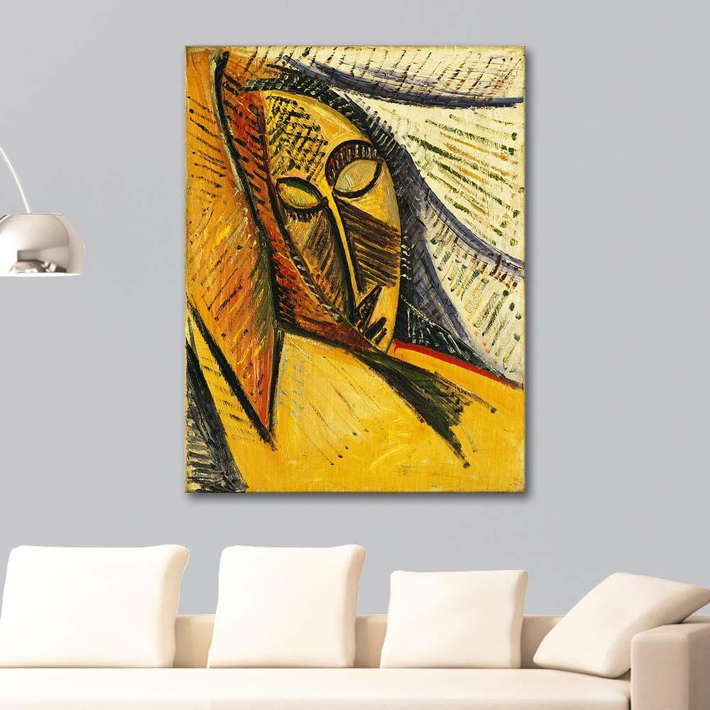 Pablo Picasso Uyuyan Kadın Başı Kanvas Tablo