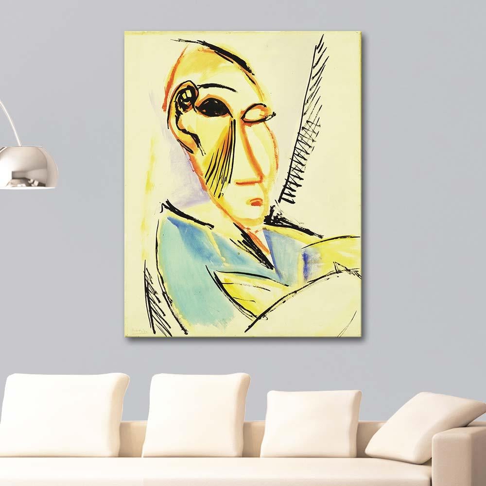 Pablo Picasso Bir Tıp Öğrencisinin Başı Kanvas Tablo