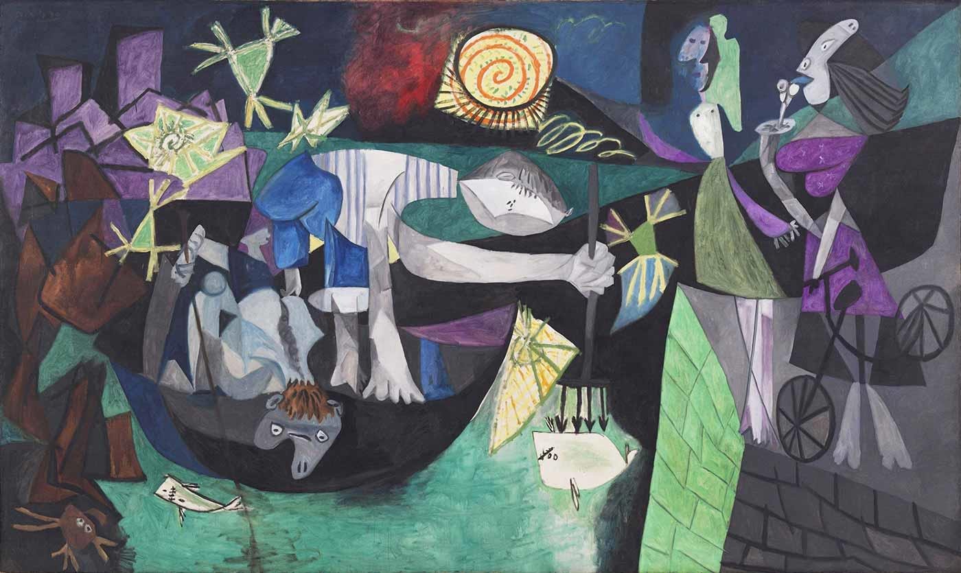 Pablo Picasso Antibes'te Gece Balık Avı Kanvas Tablo