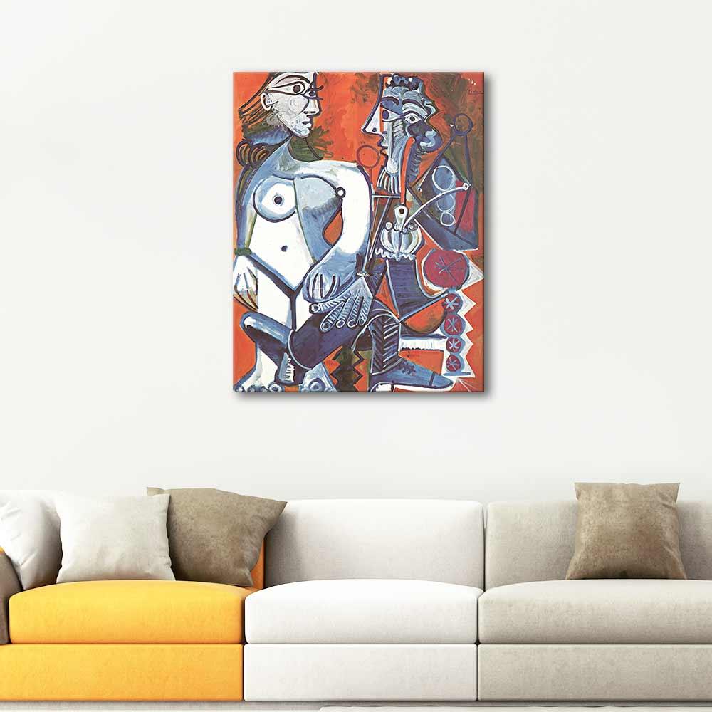 Pablo Picasso Çıplak ve Sigara İçen Kanvas Tablo