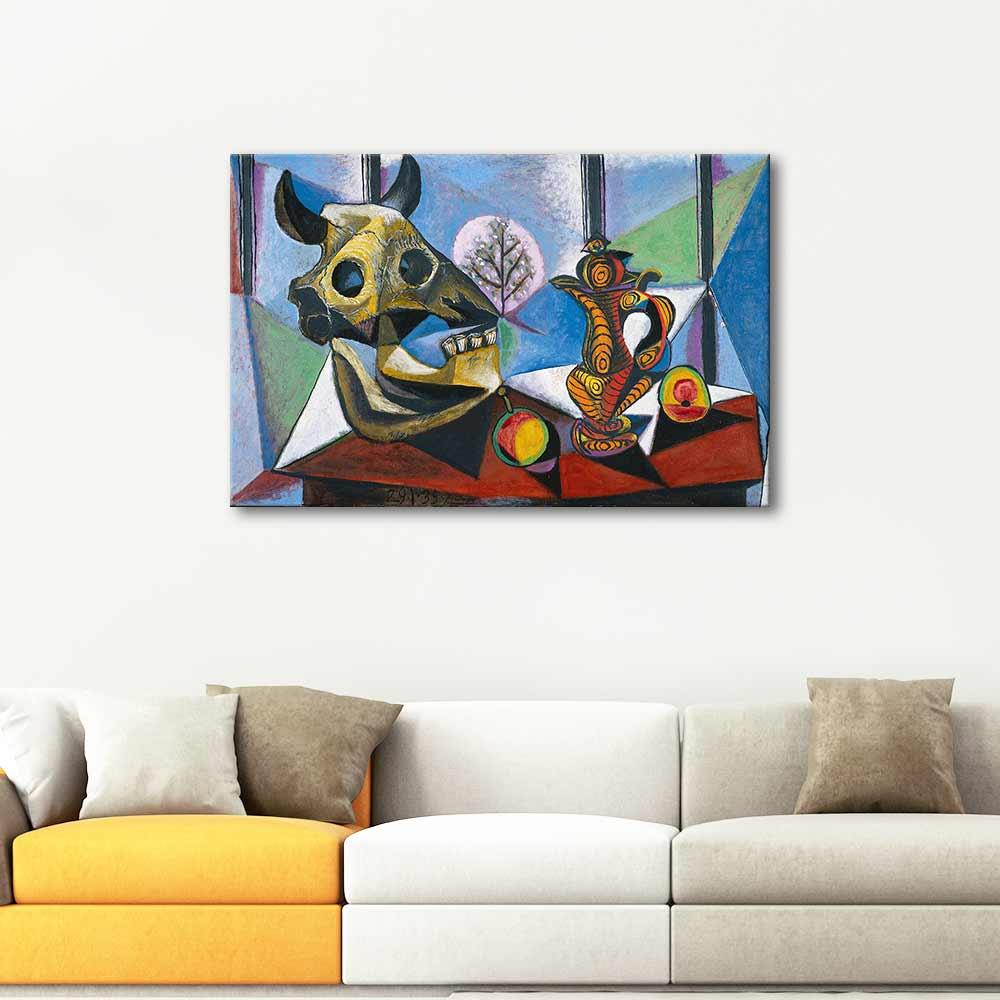 Pablo Picasso Still Life with Skull of a Bull Fruit and Pitcher Art Print 