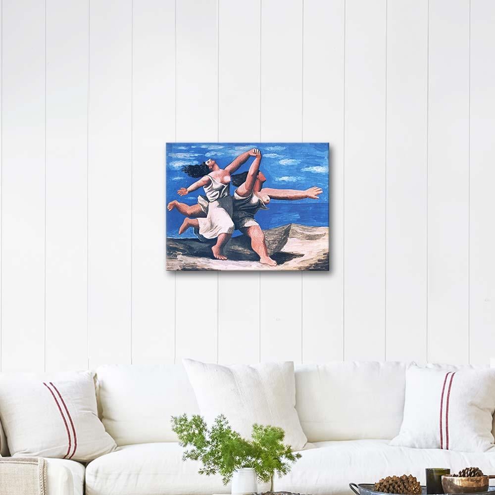 Pablo Picasso Two Women Running on the Beach Art Print