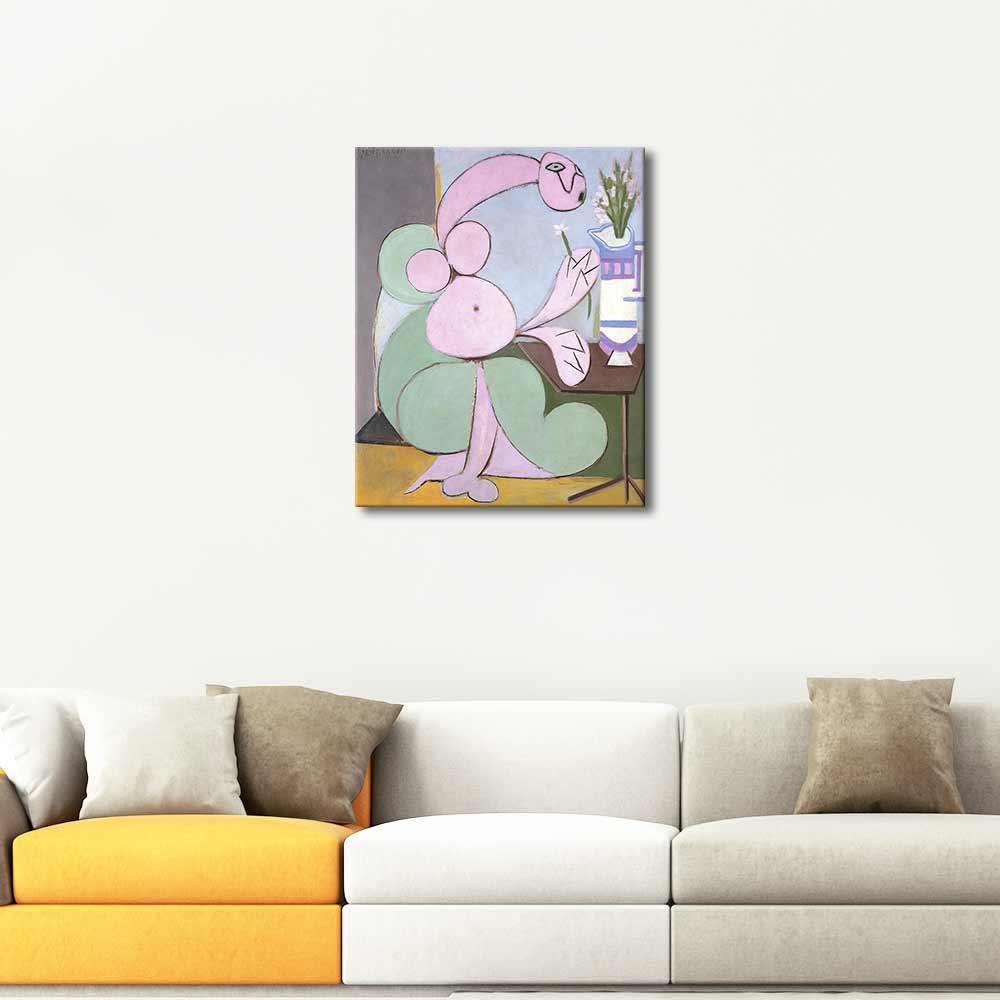 Pablo Picasso Woman with Bouquet of Flowers Art Print