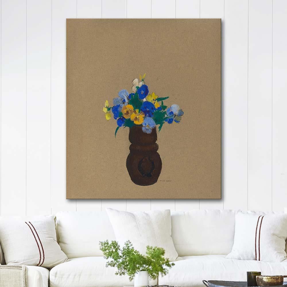 Pansies by Odilon Redon as Art Print