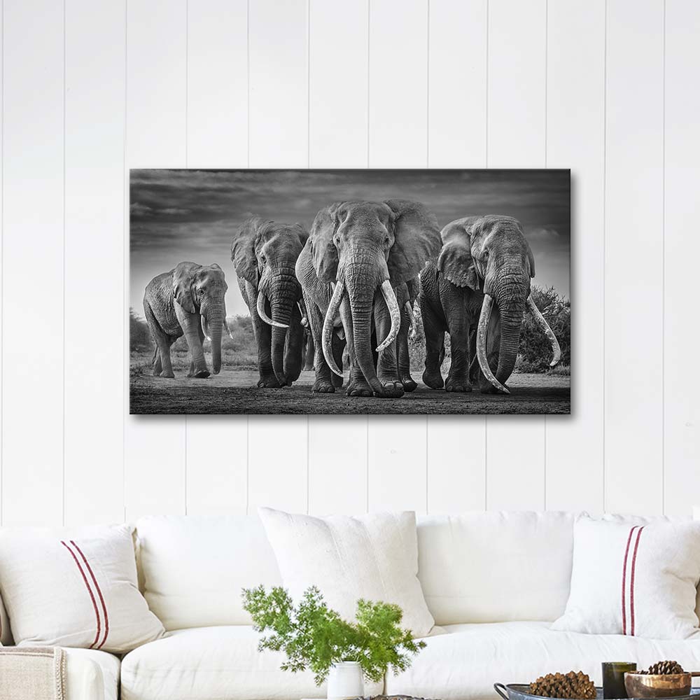 Parade Of Elephants From The Hood Art Print