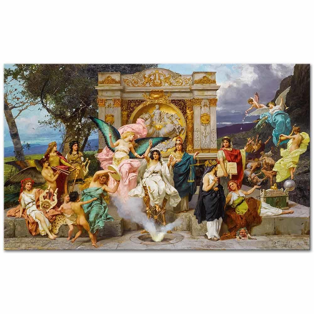 Henryk Siemiradzki Parnassus Kanvas Tablo