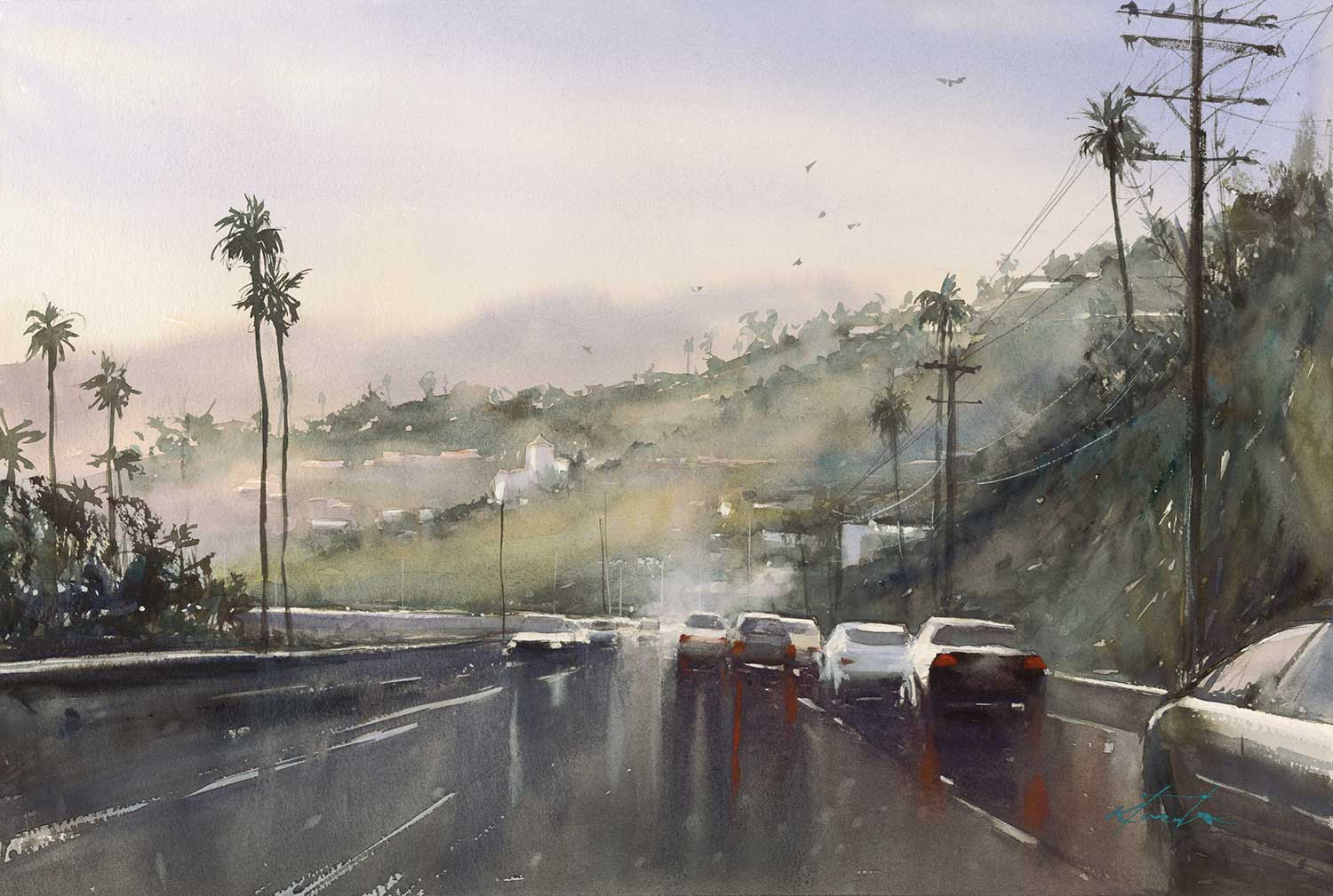 Pasific Coast High Way Art Print