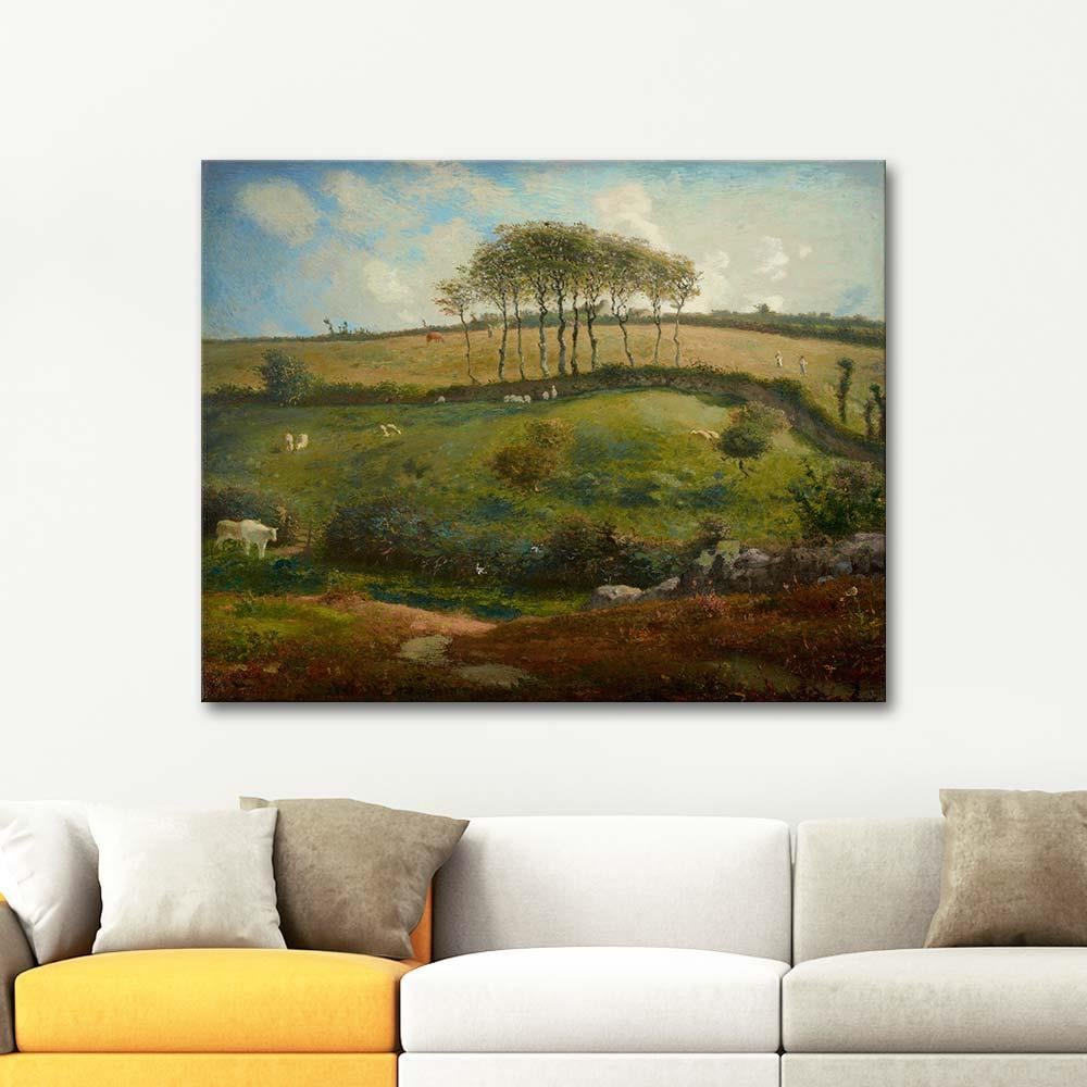 Pasture near Cherbourg (Normandy) by Jean-François Millet as Art Print
