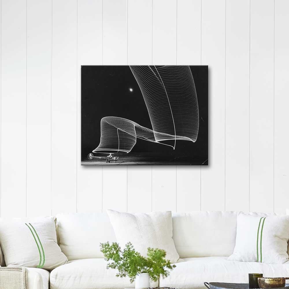 Pattern Made by Night Flying Helicopter by Andreas Feininger as Art Print