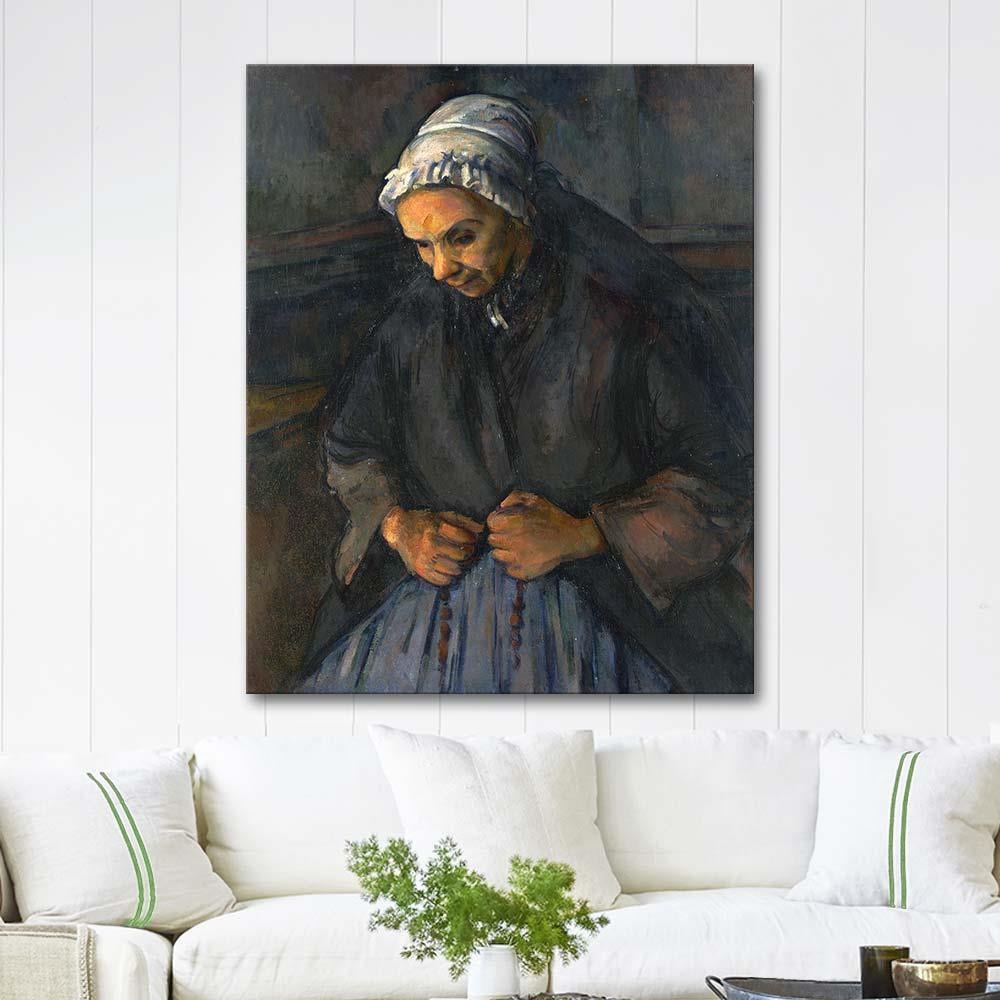 Paul Cezanne An Old Woman with a Rosary Art Print
