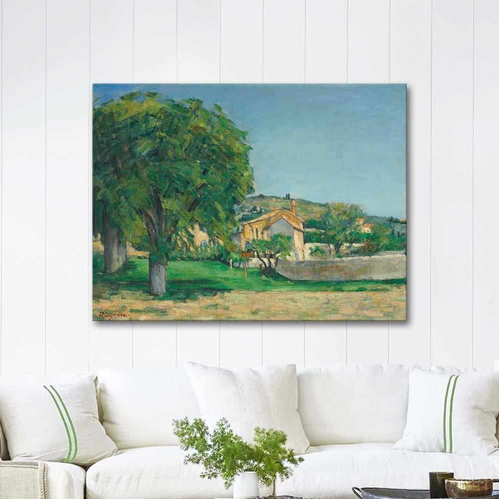 Paul Cezanne Chestnut Trees and Jas de Bouffan Farm Art Print