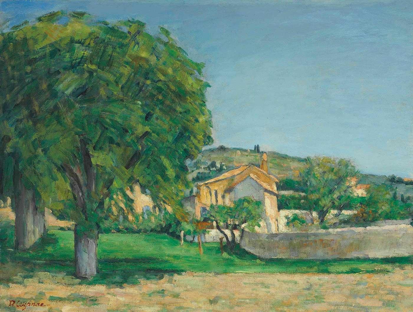 Chestnut Trees and Jas de Bouffan Farm by Paul Cezanne
