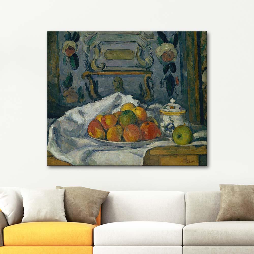 Paul Cezanne Elma Tabağı Kanvas Tablo