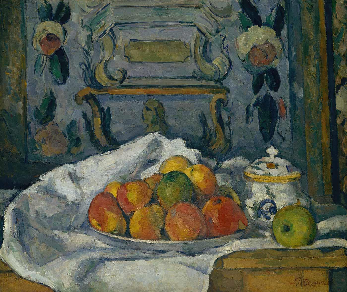 Paul Cezanne Elma Tabağı Kanvas Tablo