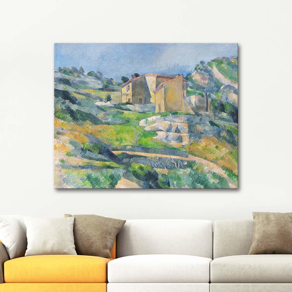 Paul Cezanne Provence'de Evler Kanvas Tablo