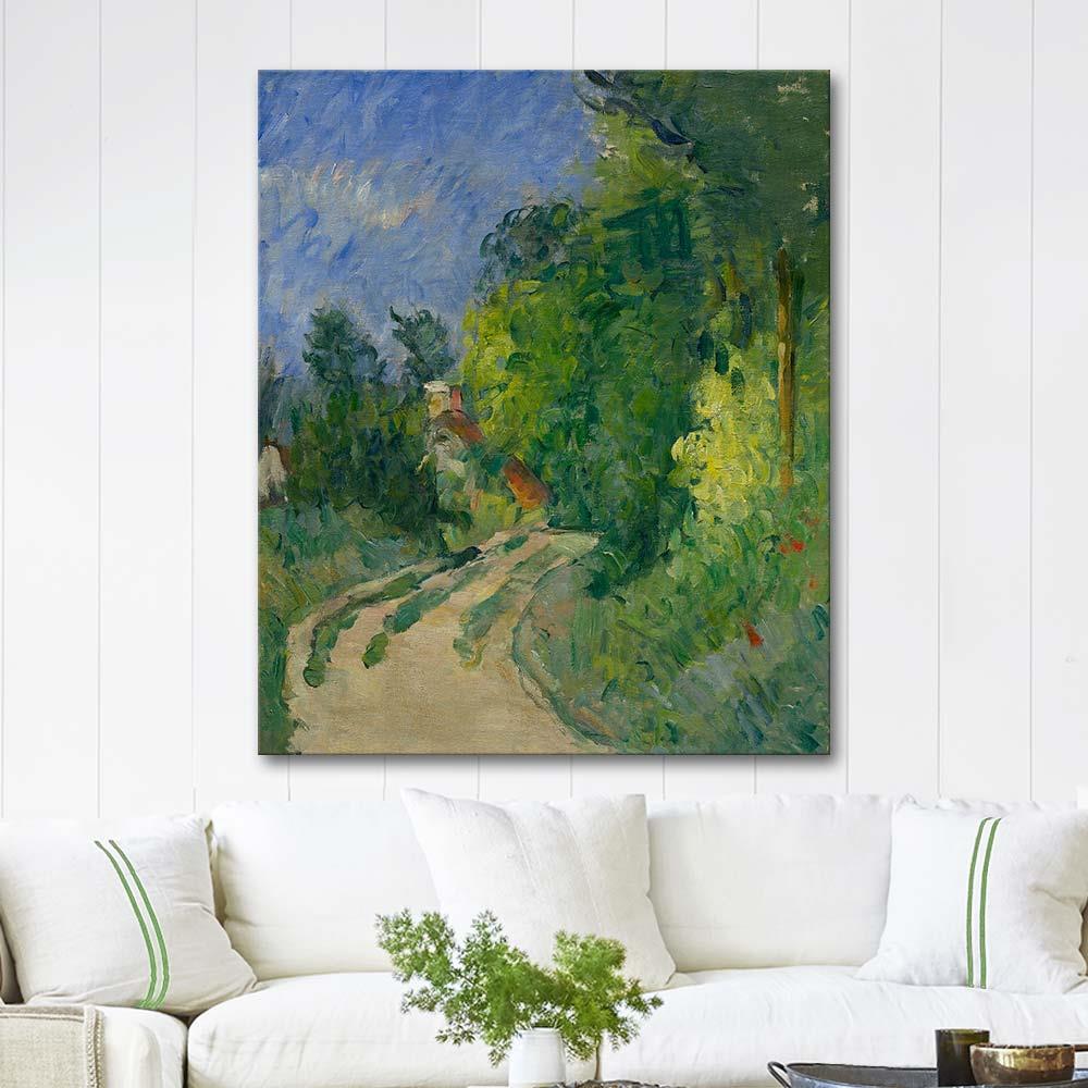 Paul Cezanne La Route Tournante en Sous Bois Art Print