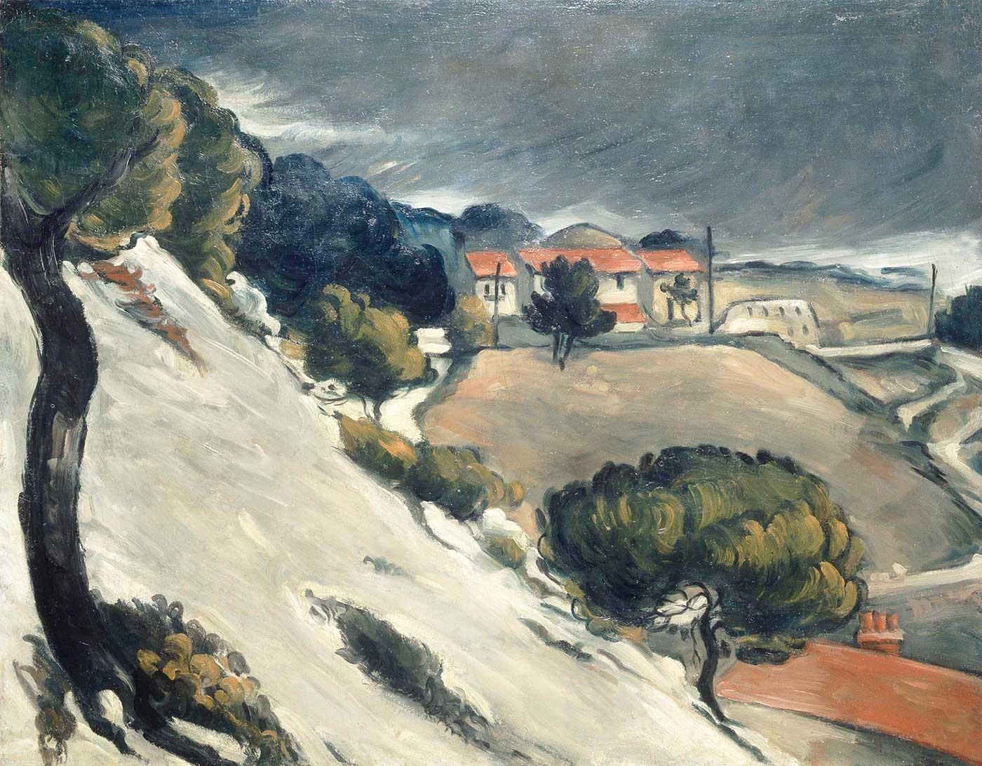 Paul Cezanne Estaque'de Eriyen Kar Kanvas Tablo