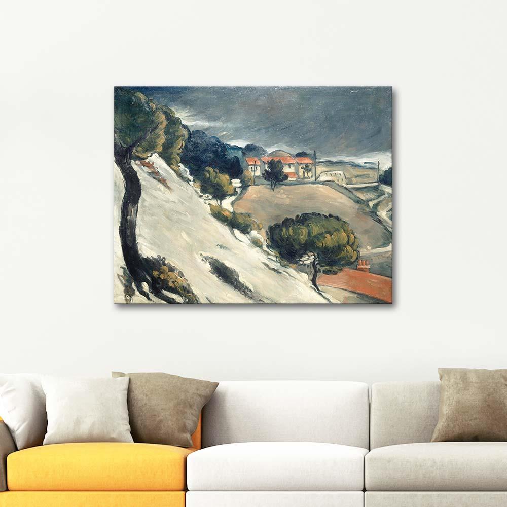 Paul Cezanne Estaque'de Eriyen Kar Kanvas Tablo