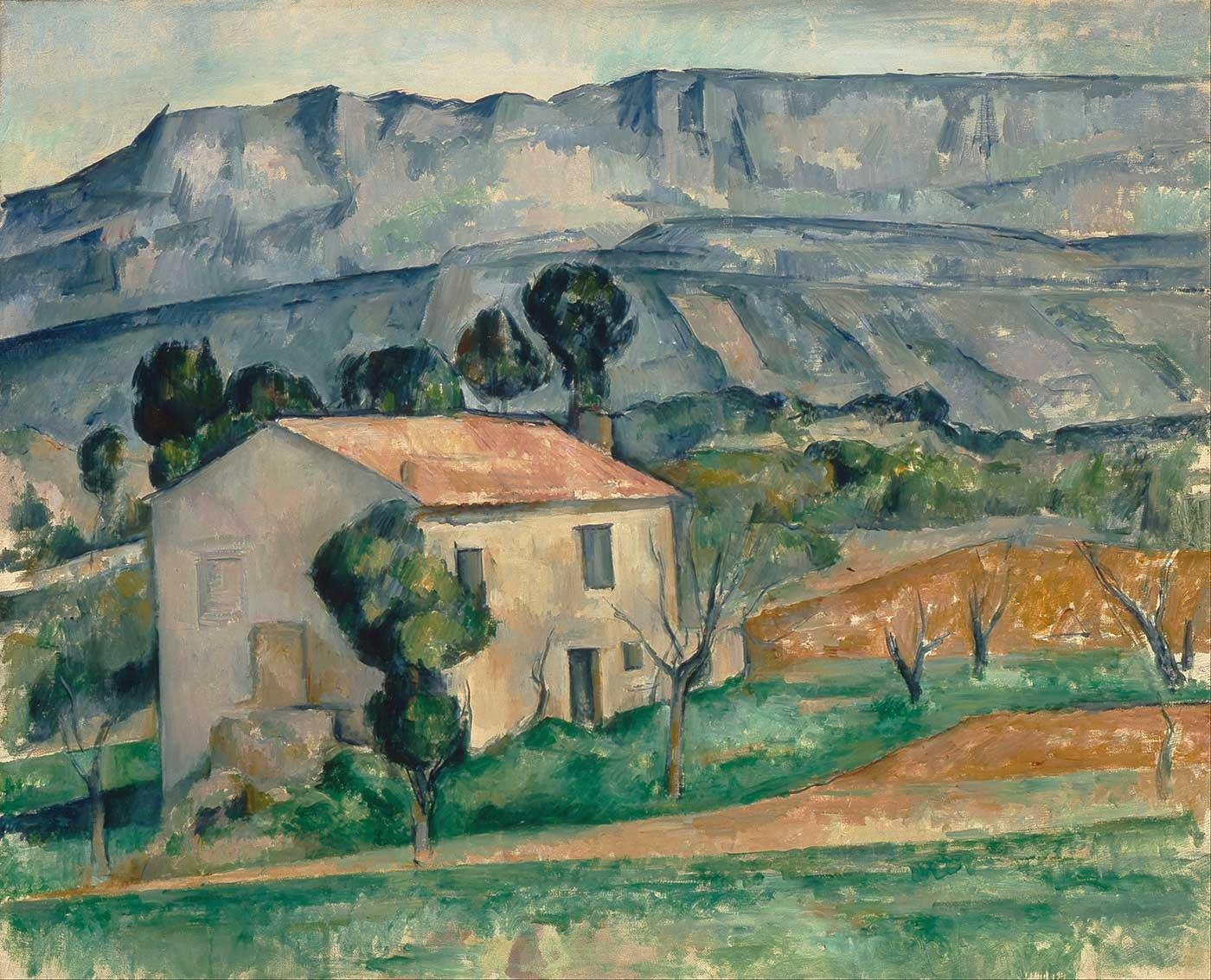 Maison devant la Sainte-Victoire près de Gardanne by Paul Cezanne