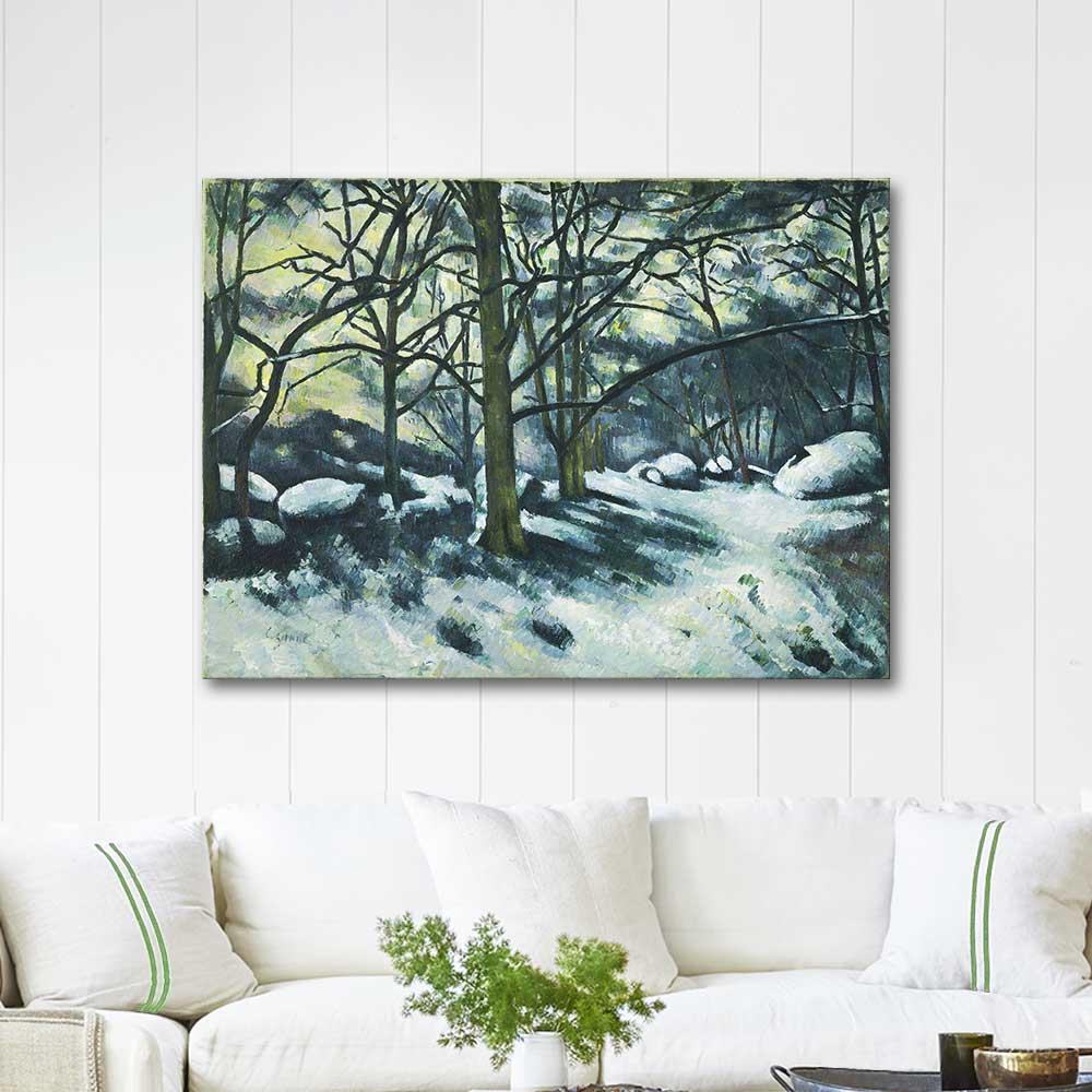 Paul Cezanne Melting Snow Fontainebleau Art Print