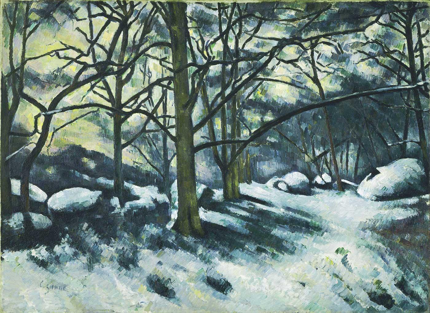Melting Snow Fontainebleau by Paul Cezanne
