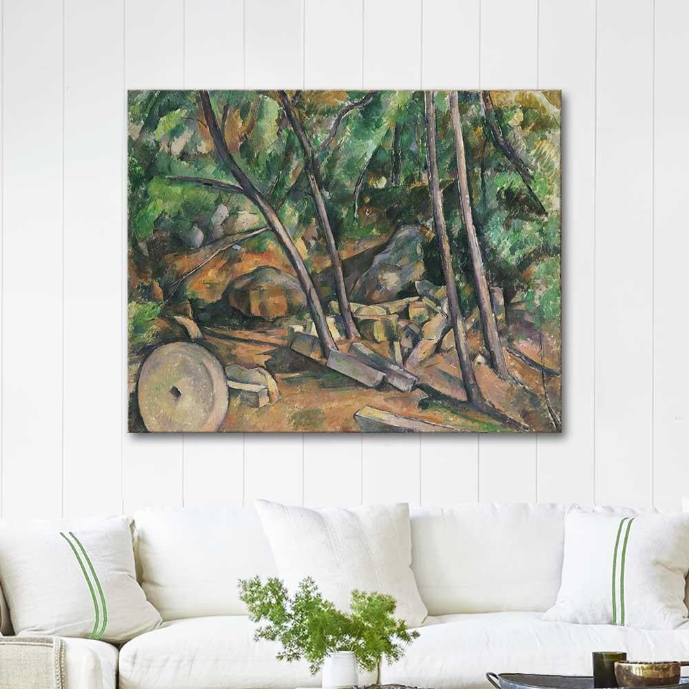 Paul Cezanne Millstone in the Park of the Chateau Noir Art Print
