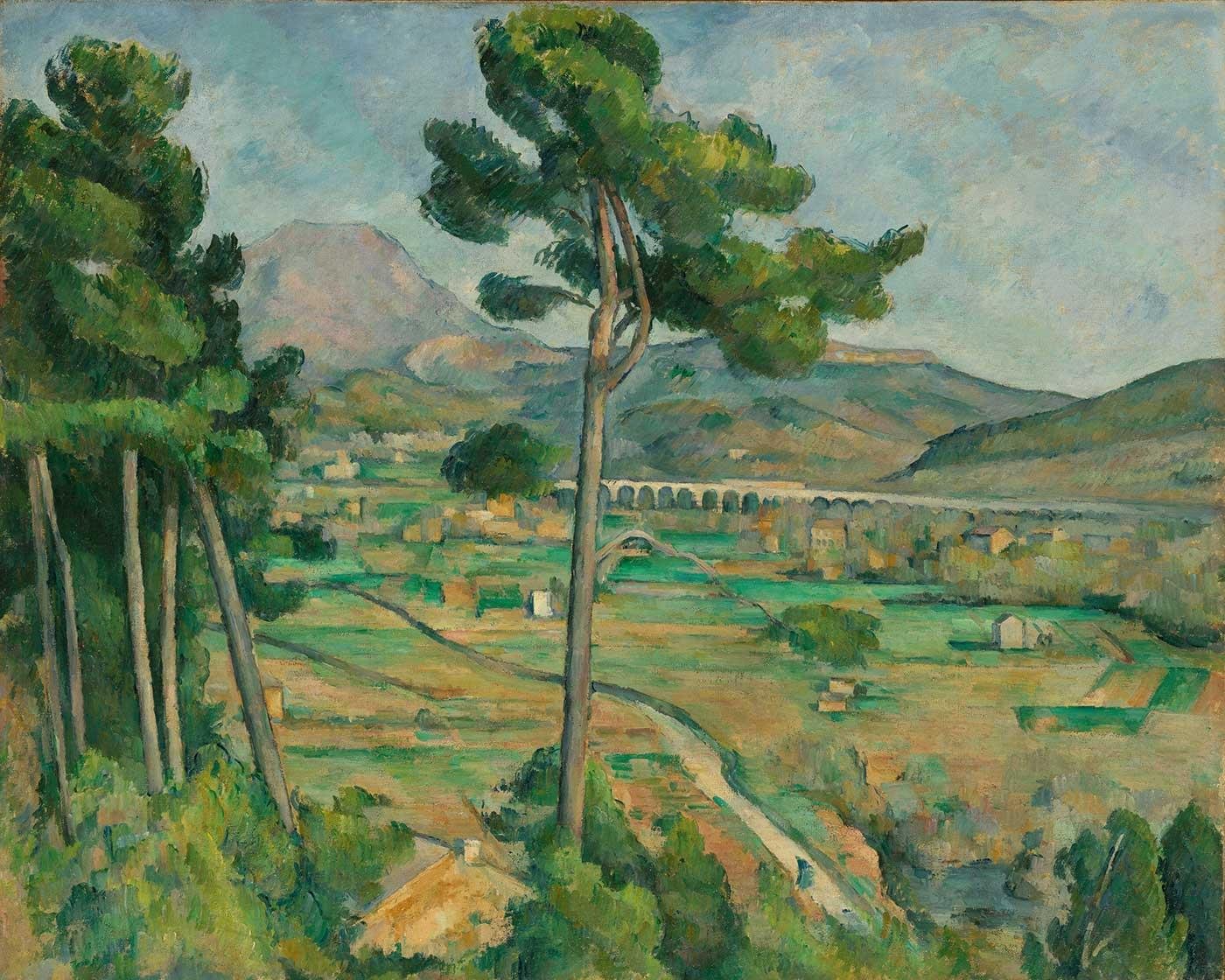 Paul Cezanne Viyadüklü Manzara Kanvas Tablo