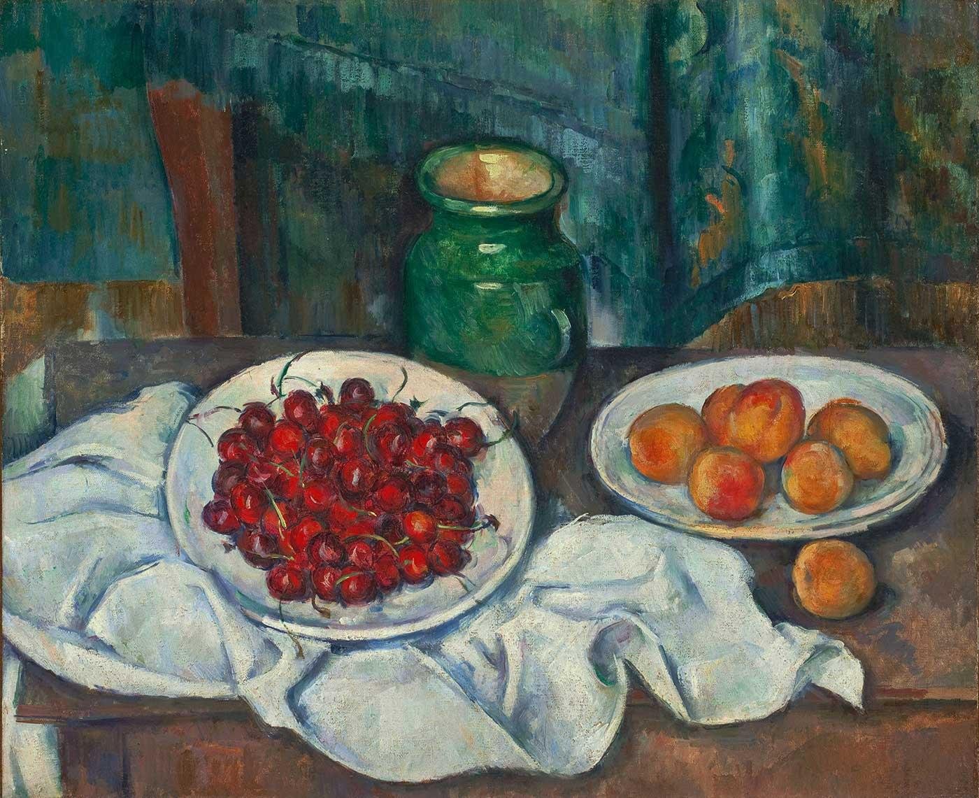 Paul Cezanne Kiraz ve Kayısılar Kanvas Tablo