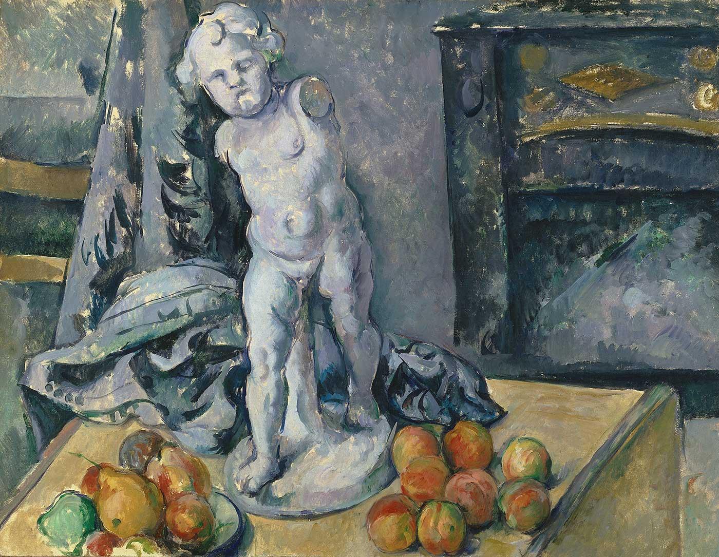 Paul Cezanne Still Life with Statuette Art Print
