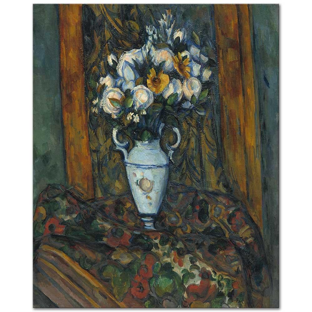 Paul Cezanne Vazoda Çiçekler Kanvas Tablo