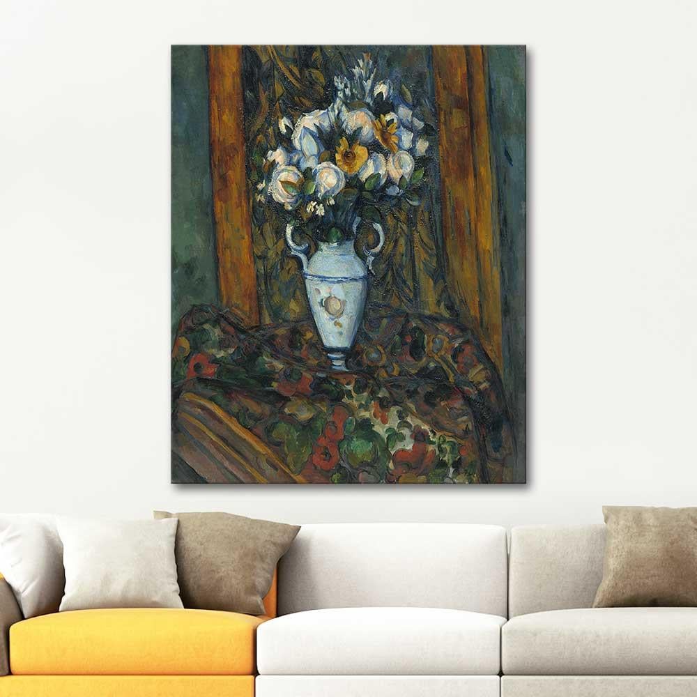 Paul Cezanne Vazoda Çiçekler Kanvas Tablo