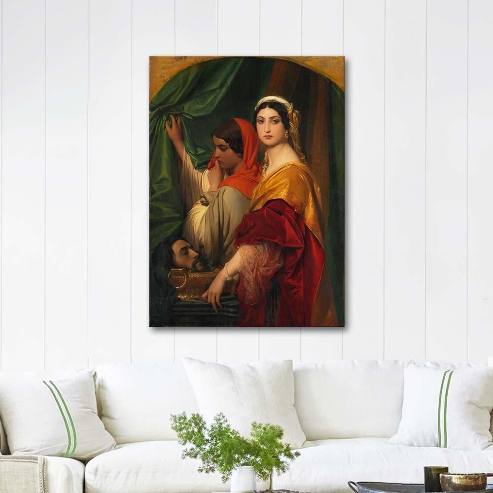 Paul Delaroche Herodias with the Head of St. John the Baptist Art Print