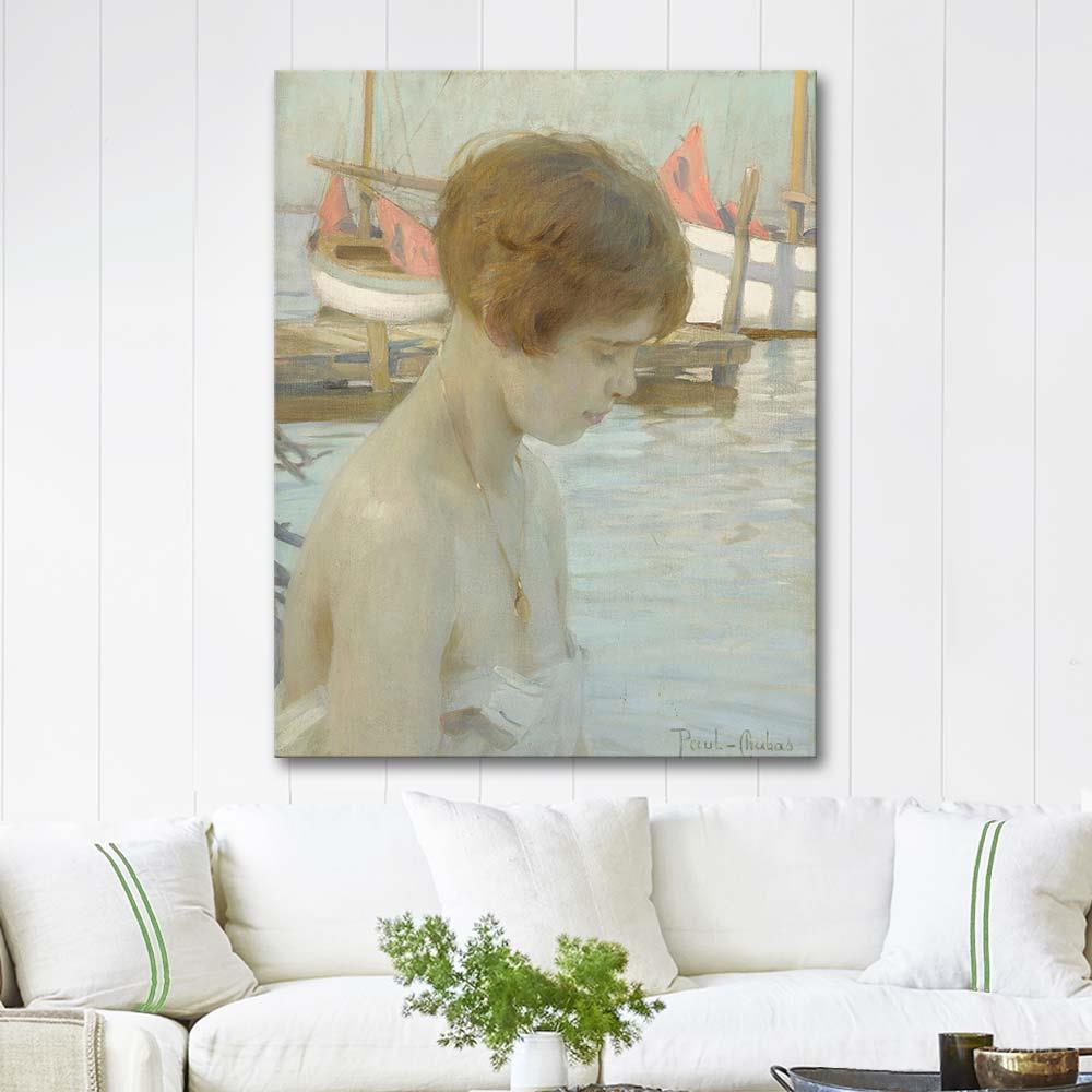 Paul Emile Chabas Limandaki Genç Kız Kanvas Tablo