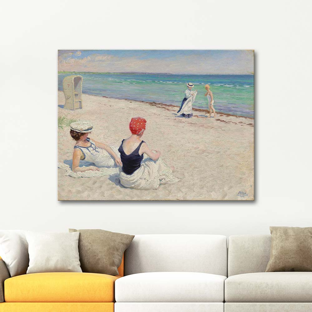 Paul Fischer On The Beach Falsterbo Art Print