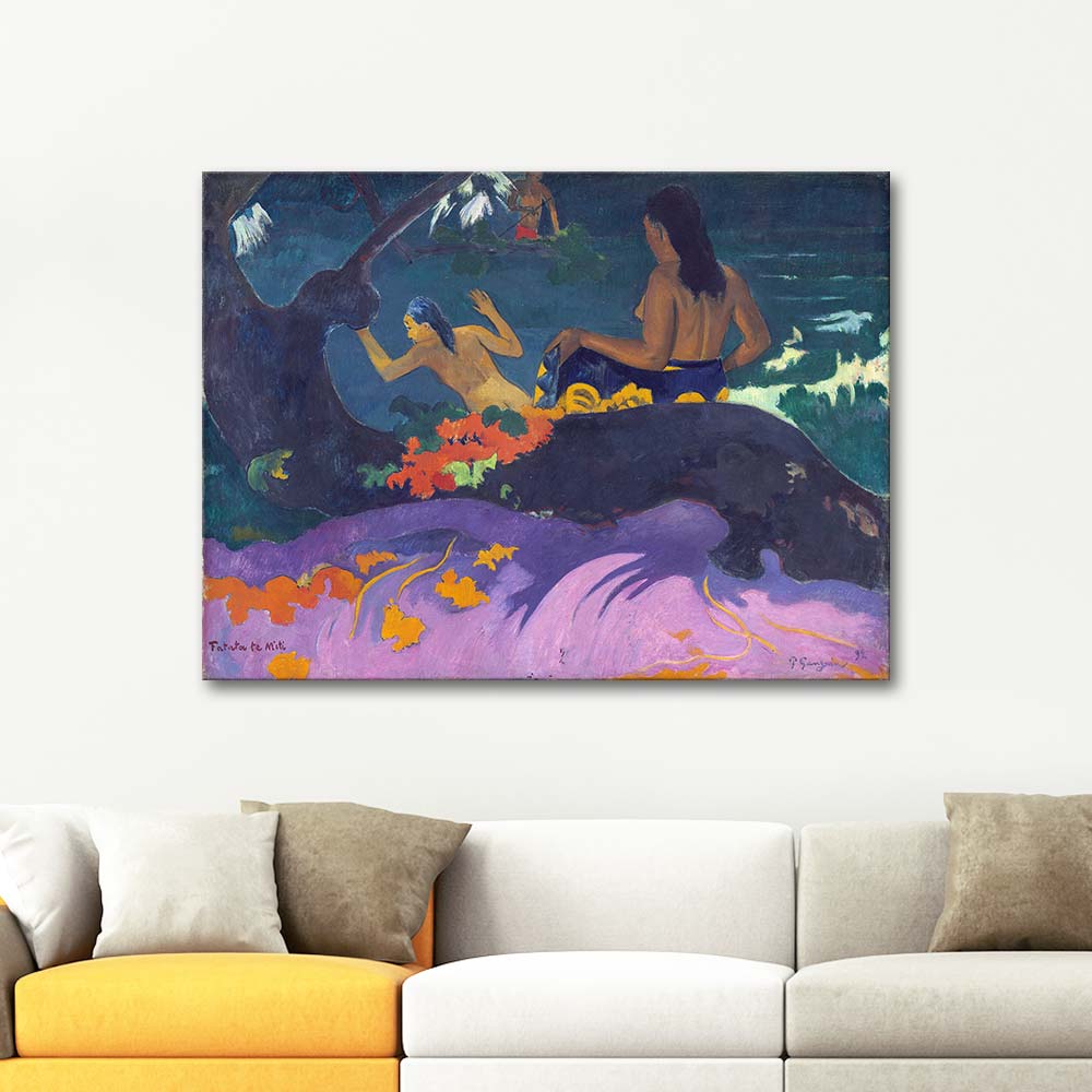 Paul Gauguin Deniz Kenarında Fatata Te Miti Kanvas Tablo