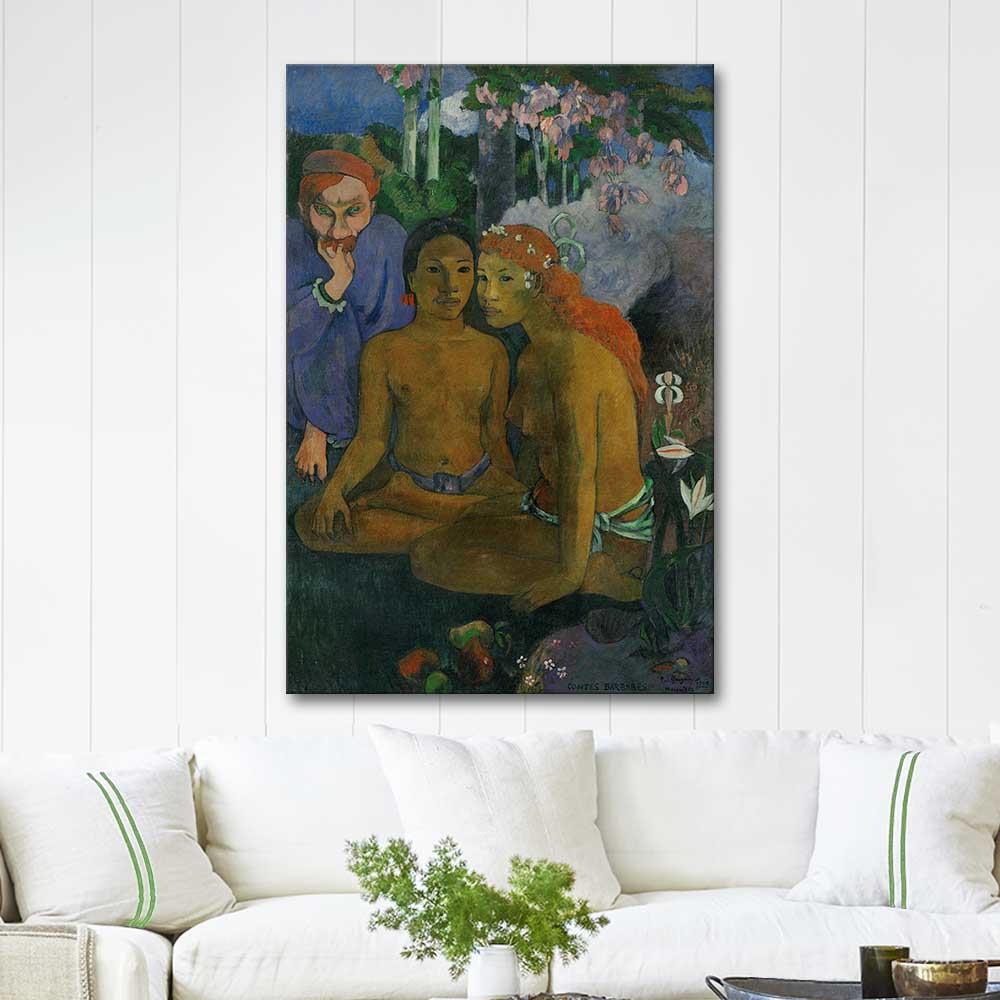 Paul Gauguin Kontes Barbares Kanvas Tablo