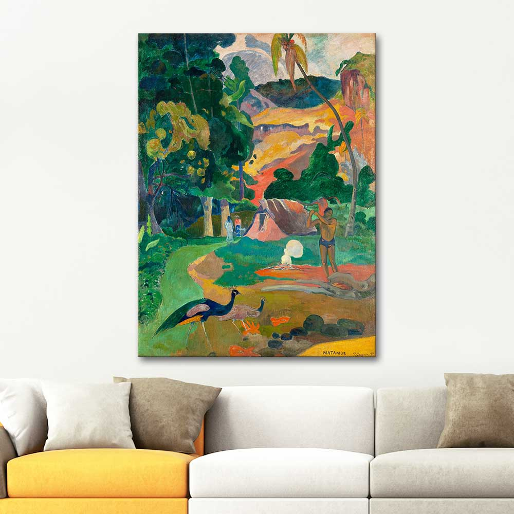 Paul Gauguin Landscape with Peacocks Art Print