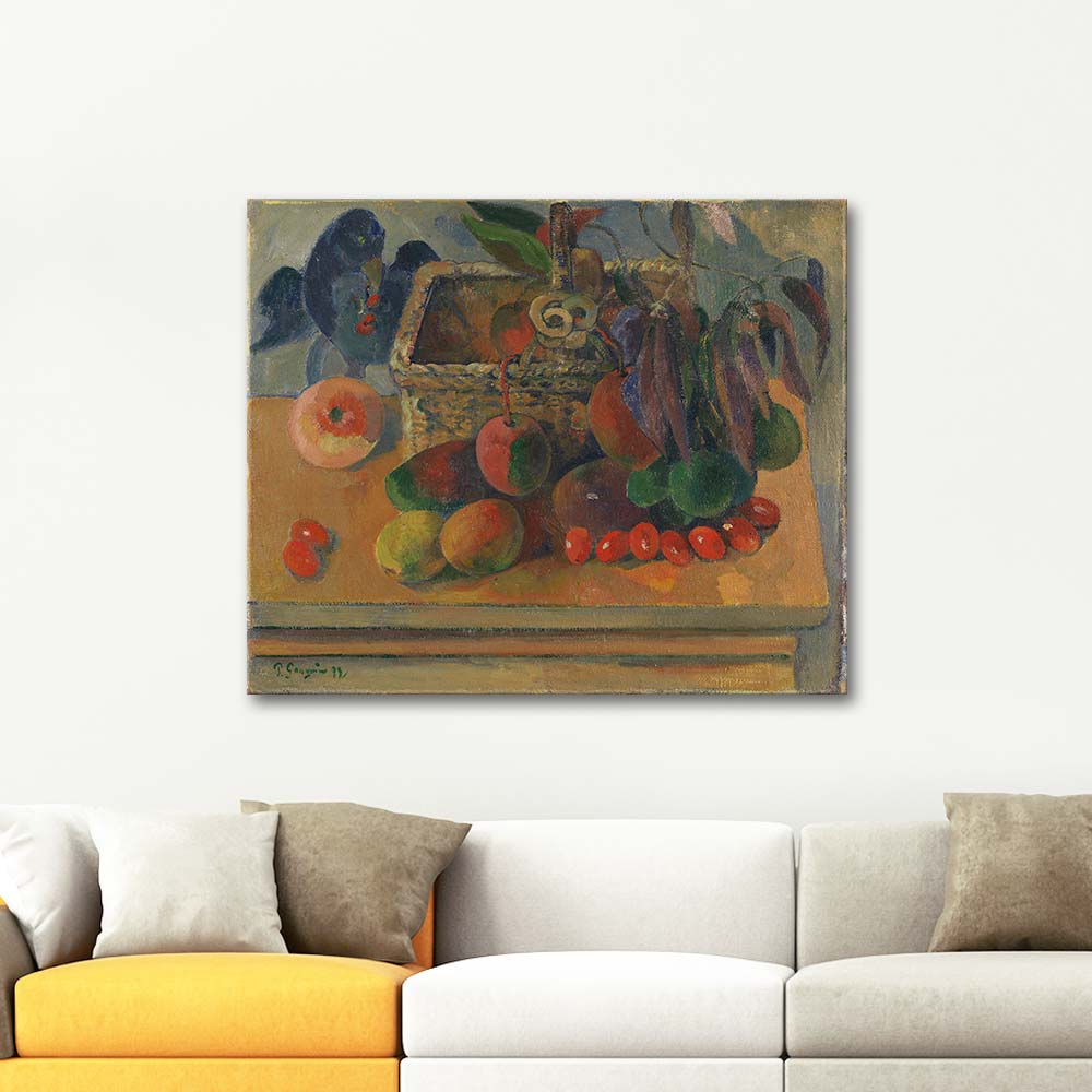 Paul Gauguin Still Life With Basket And Fruits Art Print