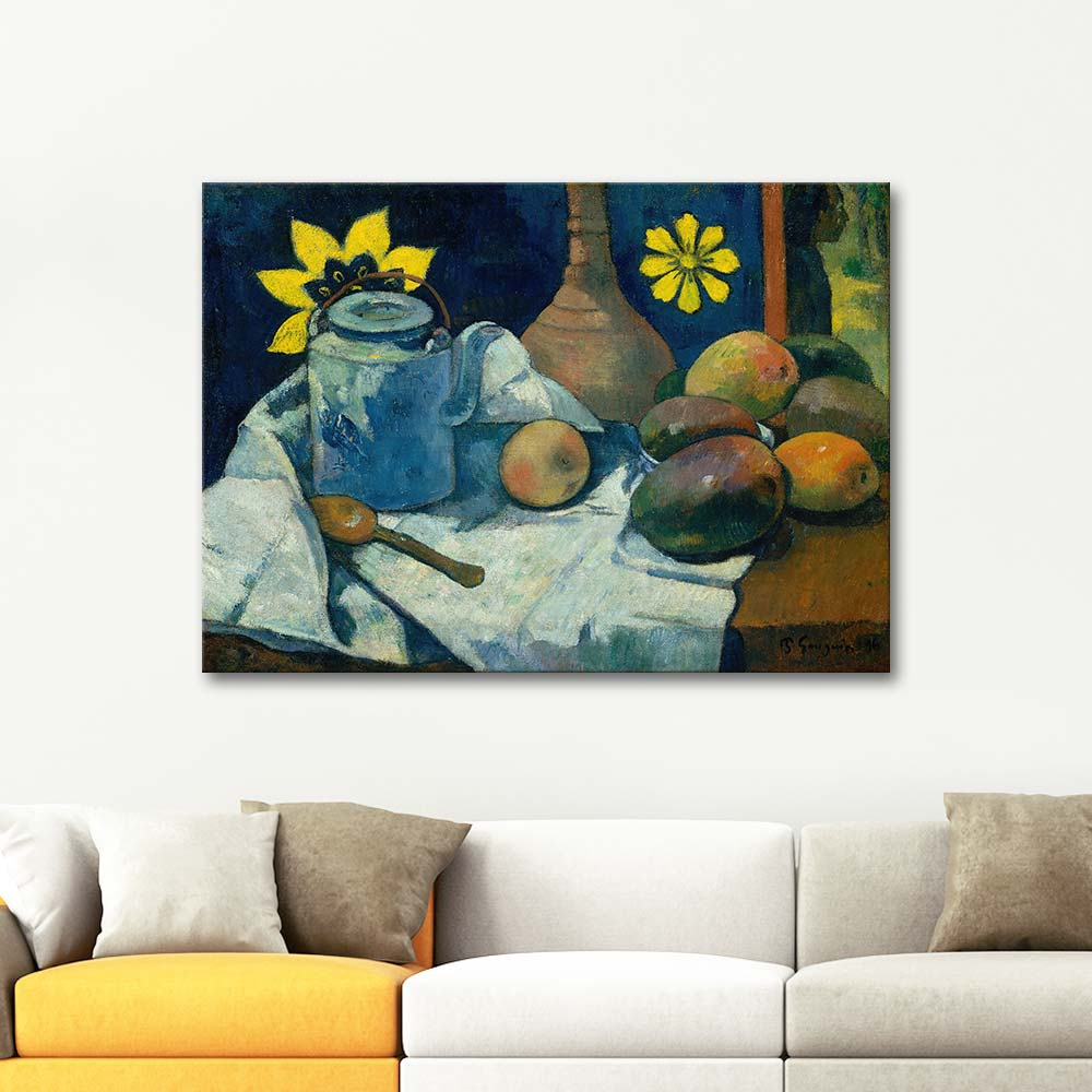 Paul Gauguin Still Life With Teapot And Fruit Art Print