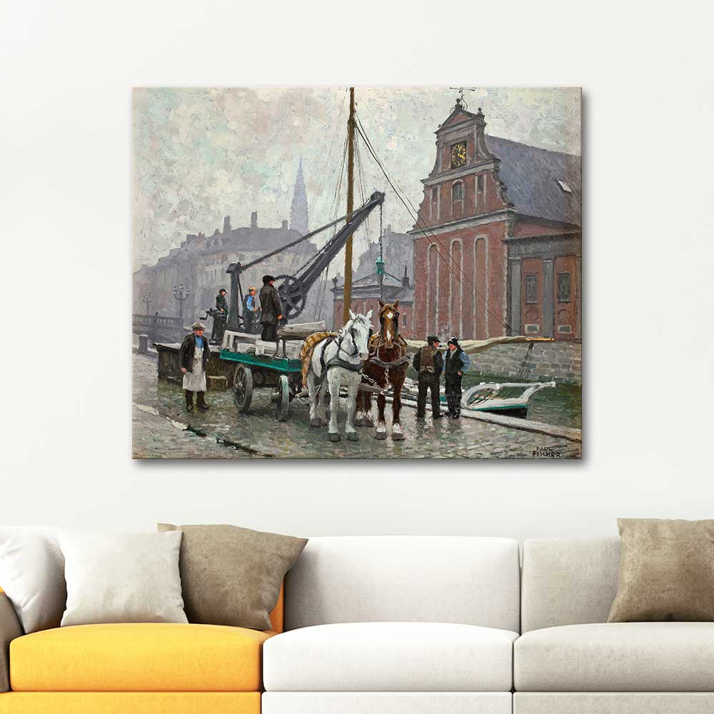Paul Gustave Fischer Ved Holmes Church Art Print